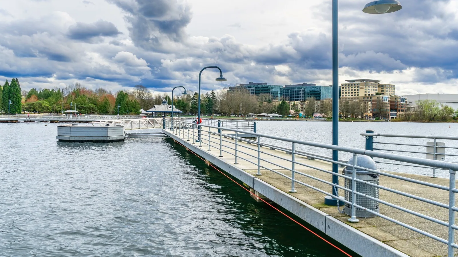 A waterfront pier on Lake Washington